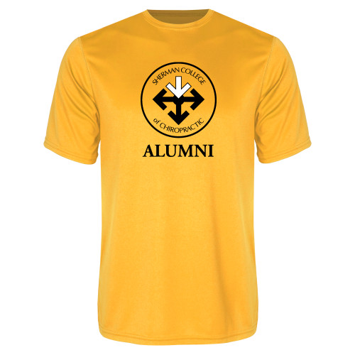 Gold Performance Tee-Alumni with Seal