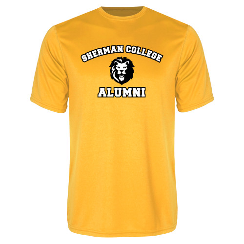 Gold Performance Tee-Alumni with Lion