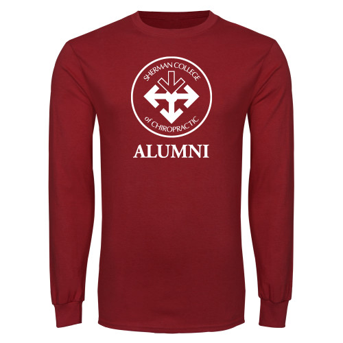 Cardinal Long Sleeve T Shirt-Alumni with Seal