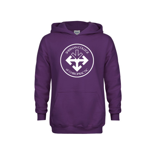 Youth Purple Fleece Hoodie-Seal