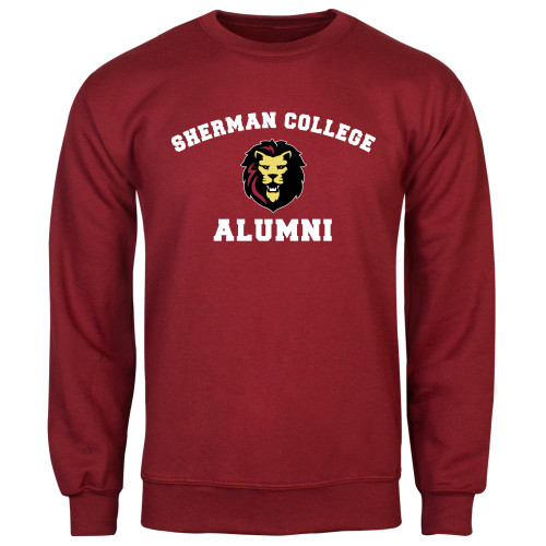 Cardinal Fleece Crew-Alumni with Lion