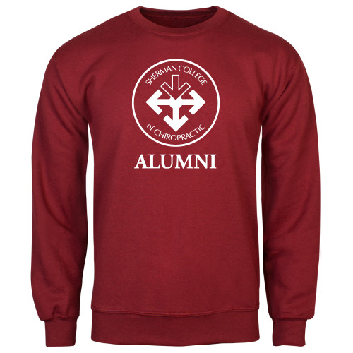 Cardinal Fleece Crew-Alumni with Seal