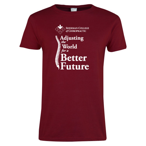 Next Level Womens Cardinal Short Sleeve Tee-Adjusting the World for a Better Future