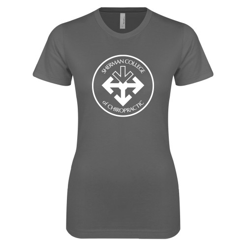 Next Level Womens Charcoal Boyfriend Tee-Seal