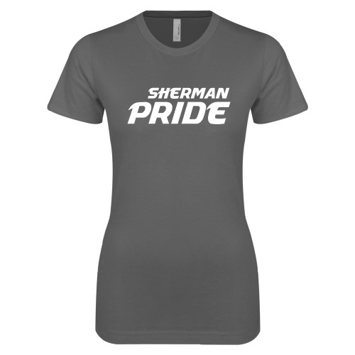 Next Level Womens Charcoal Boyfriend Tee-Sherman Pride