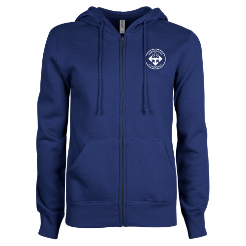 ENZA Womens Royal Fleece Full Zip Hoodie-Seal