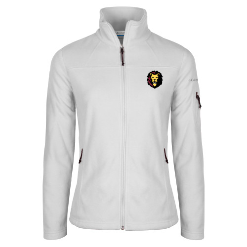 Columbia Womens Full Zip White Fleece Jacket-Larry Lion