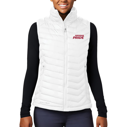 Columbia Womens White Powder Lite Vest-Sherman Pride