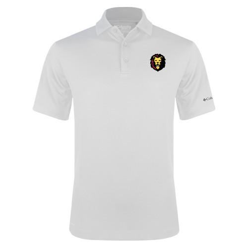 Columbia White Omni Wick Drive Polo-Larry Lion