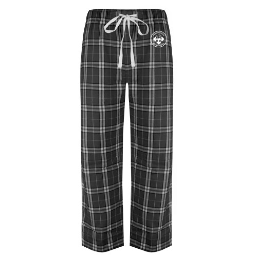 Black/Grey Flannel Pajama Pant-Seal