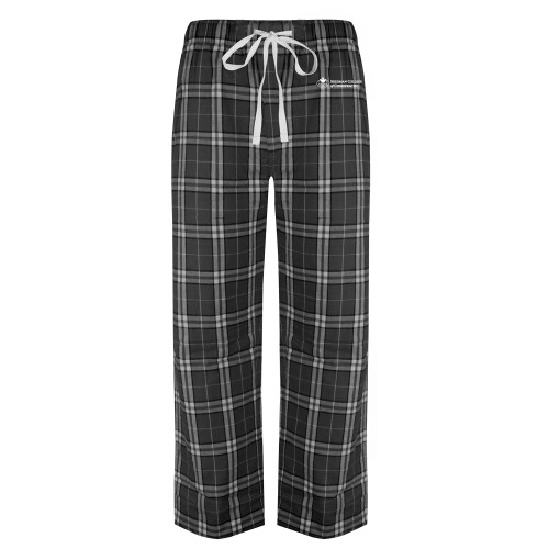 Black/Grey Flannel Pajama Pant-College Logo