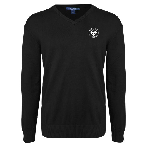 Black VNeck Sweater-Seal