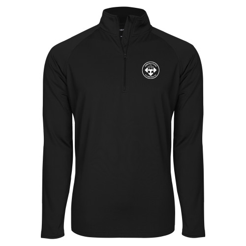 Sport Tek Black Sport Wick Stretch 1/2 Zip Pullover-Seal