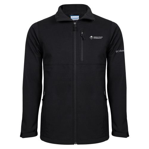 Columbia Black Ascender Softshell Jacket-College Logo
