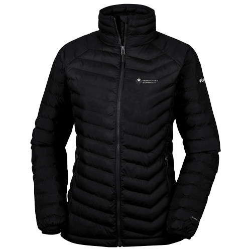 Columbia Womens Black Powder Lite Jacket-College Logo