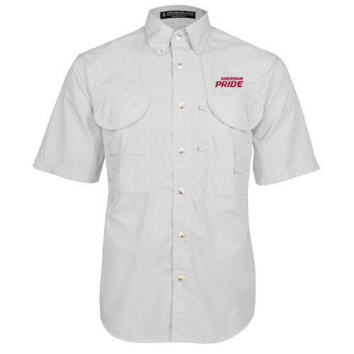 White Fishing Shirt Performance Short Sleeve-Sherman Pride
