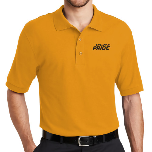 Gold Silk Touch Polo-Sherman Pride