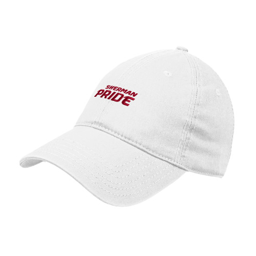 White Unstructured Adjustable Low Profile Hat-Sherman Pride