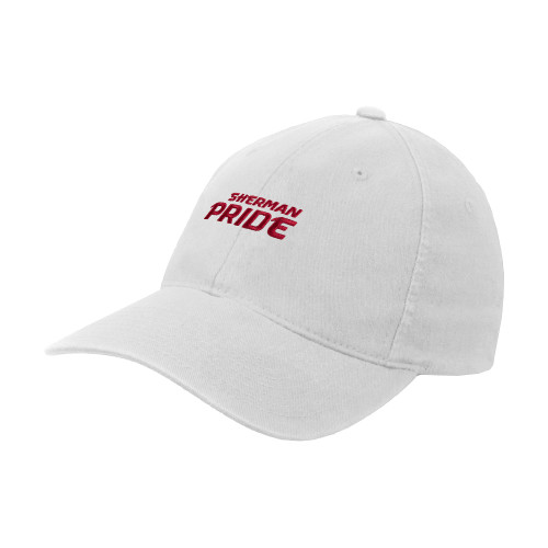 White Flexfit Structured Low Profile Hat-Sherman Pride