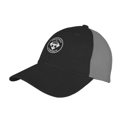 Black/Charcoal Mesh Back Unstructured Low Profile Hat-Seal