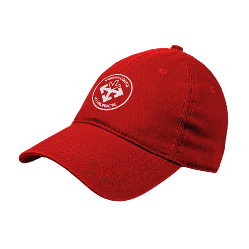 Red Unstructured Adjustable Low Profile Hat-Seal