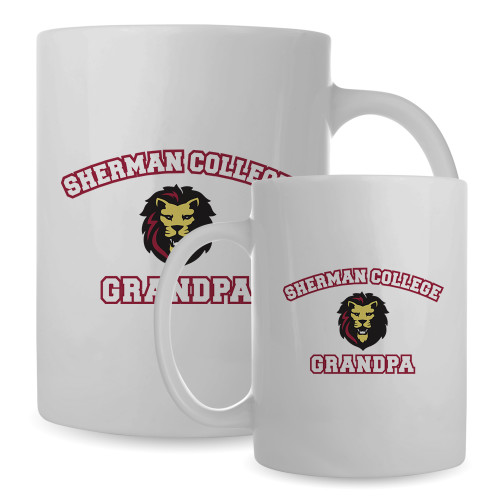 Full Color White Mug 15oz-Grandpa with Lion