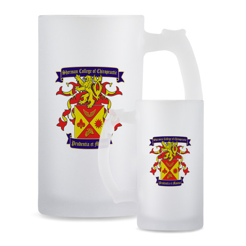 Full Color Decorative Frosted Glass Mug 16oz-Presidents Crest