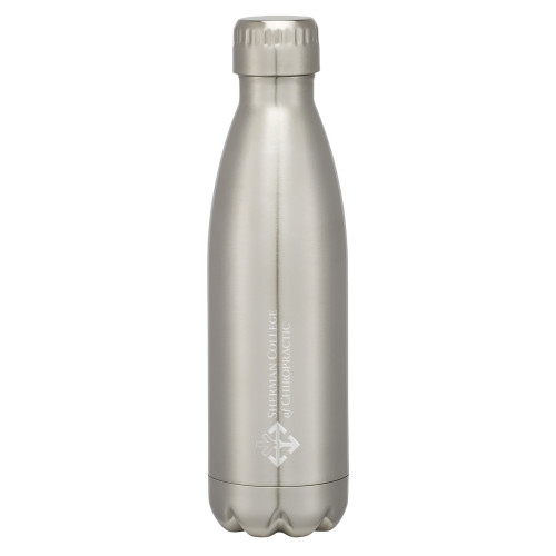 Swig Stainless Steel Silver Bottle 16oz-College Logo Engraved