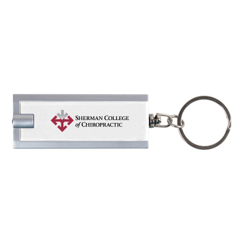 Turbo White Flashlight Key Holder-College Logo