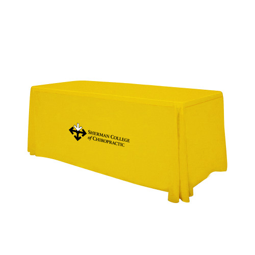 Gold 6 foot Table Throw-College Logo