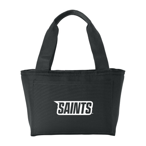  Insulated Black Lunch Tote - Saints Wordmark
