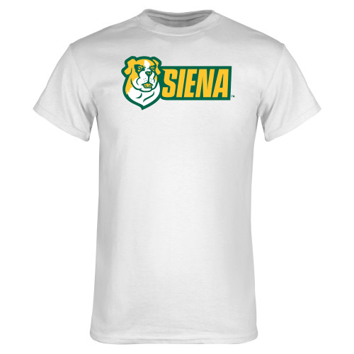 Siena White T Shirt - Siena Athletic Mark Horizontal