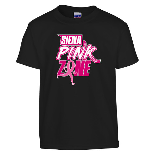 Siena Youth Black T Shirt - Siena Pink Zone