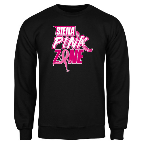 Siena Black Fleece Crew - Siena Pink Zone