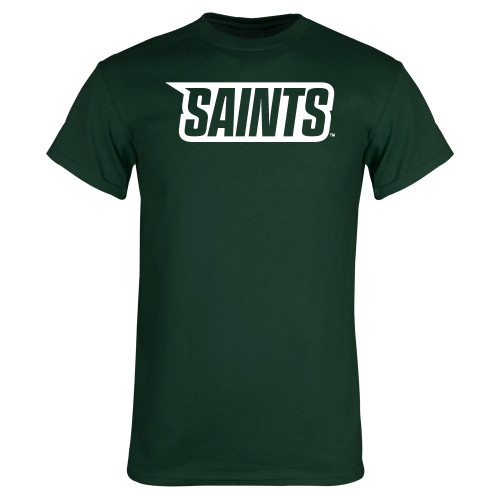 Siena Dark Green T Shirt - Saints Wordmark