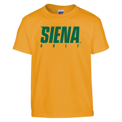 Siena Youth Gold T Shirt - Siena Golf