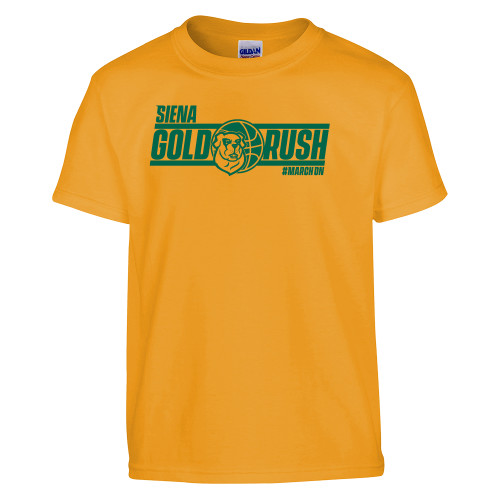Siena Youth Gold T Shirt - Siena Gold Rush Horizontal