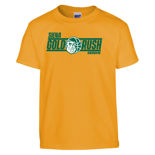 Siena Youth Gold T Shirt - Siena Gold Rush Horizontal
