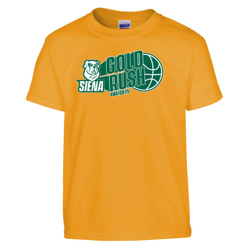 Siena Youth Gold T Shirt - Siena Gold Rush Vertical