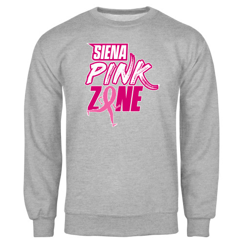 Siena Grey Fleece Crew - Siena Pink Zone