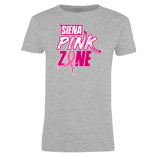 Siena Womens Grey Short Sleeve Tee - Siena Pink Zone