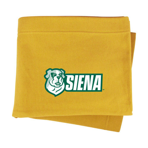 Siena Gold Sweatshirt Blanket - Siena Athletic Mark Horizontal