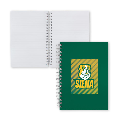 Siena Clear 7 x 10 Spiral Journal Notebook - Siena Athletic Mark over Line Gradient