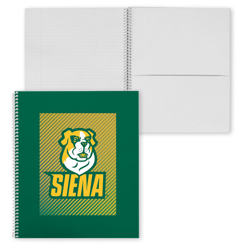  Spiral Notebook w/Clear Coil - Siena Athletic Mark over Line Gradient