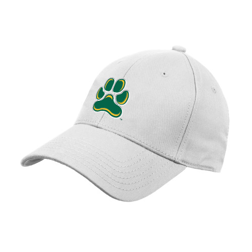 Siena White Structured Adjustable Pro Style Hat - Saints Paw Print