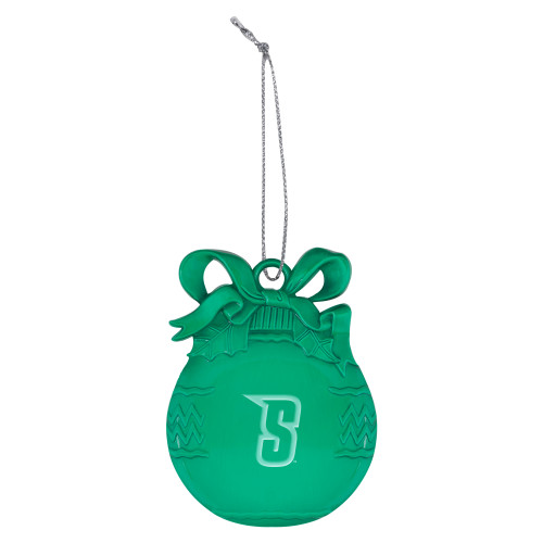 Siena Green Bulb Ornament - Siena Initial Mark Engraved
