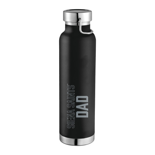 Siena Thor Copper Vacuum Insulated Black Bottle 22oz - Siena Saints Dad Engraved