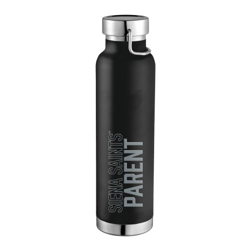 Siena Thor Copper Vacuum Insulated Black Bottle 22oz - Siena Saints Parent Engraved