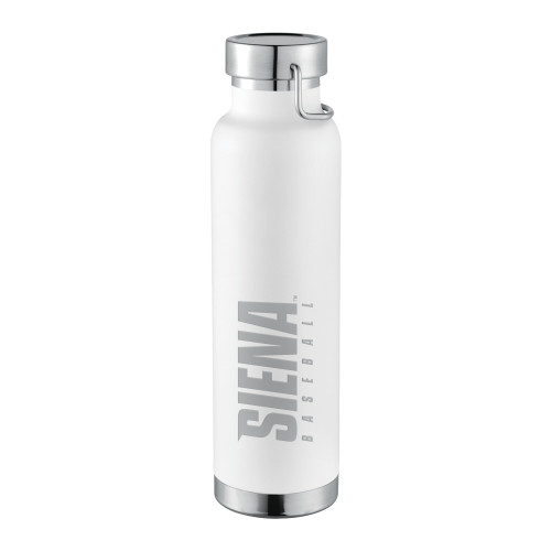 Siena Thor Copper Vacuum Insulated White Bottle 22oz - Siena Baseball Engraved