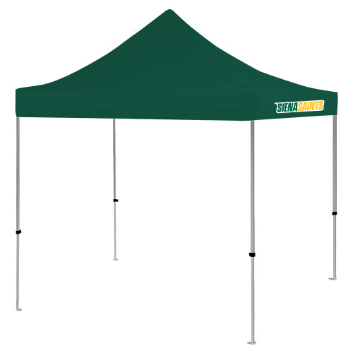 Siena 9 ft x 9 ft Dark Green Tent - Siena Saints Wordmark Flat